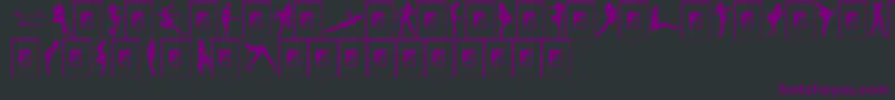 DarriansSexySilhouettes2 Font – Purple Fonts on Black Background