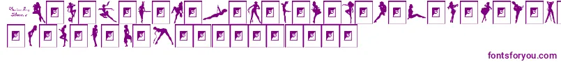 DarriansSexySilhouettes2-Schriftart – Violette Schriften auf weißem Hintergrund