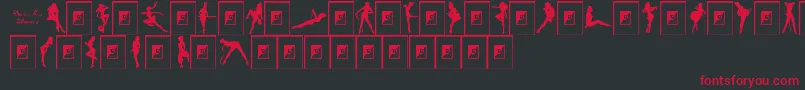 DarriansSexySilhouettes2 Font – Red Fonts on Black Background