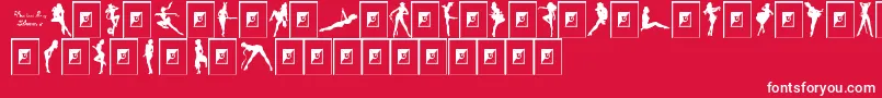 DarriansSexySilhouettes2 Font – White Fonts on Red Background