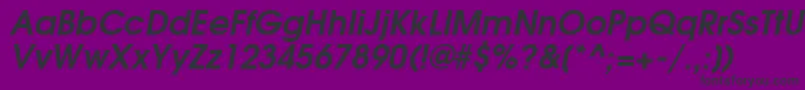 フォントTexGyreAdventorBoldItalic – 紫の背景に黒い文字