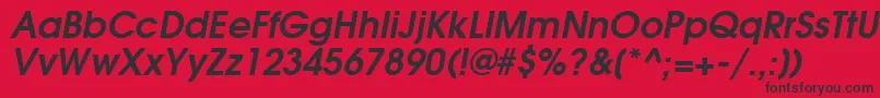 TexGyreAdventorBoldItalic Font – Black Fonts on Red Background