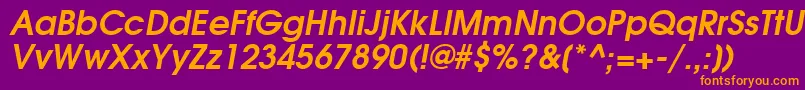 TexGyreAdventorBoldItalic Font – Orange Fonts on Purple Background