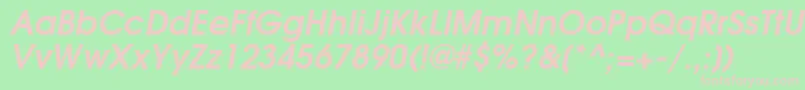 TexGyreAdventorBoldItalic Font – Pink Fonts on Green Background