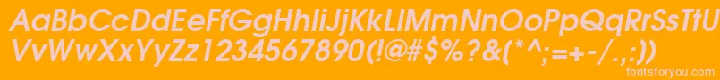 TexGyreAdventorBoldItalic Font – Pink Fonts on Orange Background