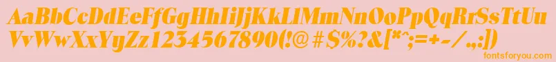 ToledoserialHeavyItalic Font – Orange Fonts on Pink Background