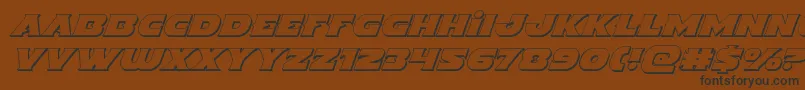 Indigodemon3Dital Font – Black Fonts on Brown Background