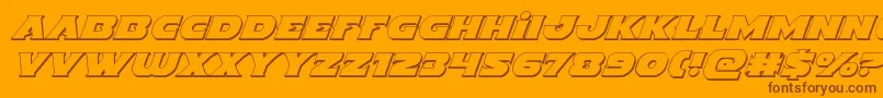 Indigodemon3Dital Font – Brown Fonts on Orange Background