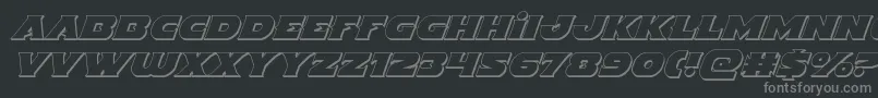 Indigodemon3Dital Font – Gray Fonts on Black Background