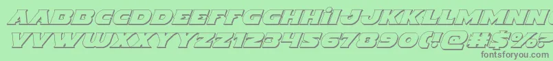 Indigodemon3Dital Font – Gray Fonts on Green Background