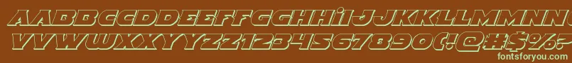 Indigodemon3Dital Font – Green Fonts on Brown Background