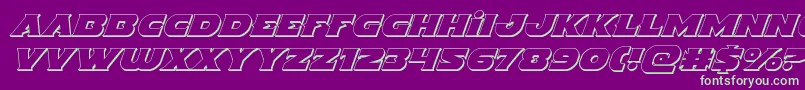 Indigodemon3Dital Font – Green Fonts on Purple Background