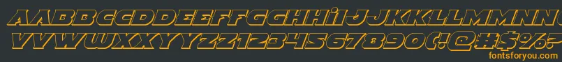 Indigodemon3Dital Font – Orange Fonts on Black Background