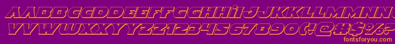 Indigodemon3Dital Font – Orange Fonts on Purple Background