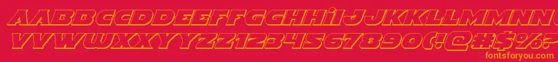 Indigodemon3Dital Font – Orange Fonts on Red Background