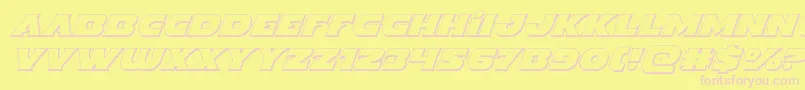 Indigodemon3Dital Font – Pink Fonts on Yellow Background