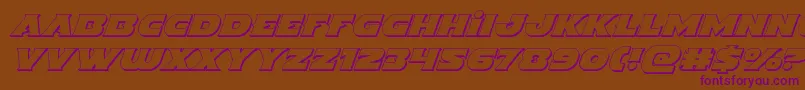 Indigodemon3Dital Font – Purple Fonts on Brown Background