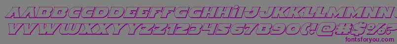 Indigodemon3Dital-Schriftart – Violette Schriften auf grauem Hintergrund