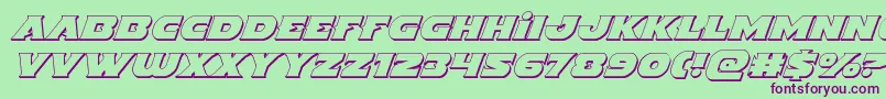 Indigodemon3Dital Font – Purple Fonts on Green Background