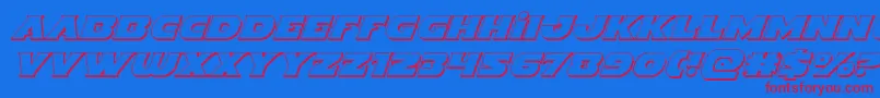 Indigodemon3Dital Font – Red Fonts on Blue Background