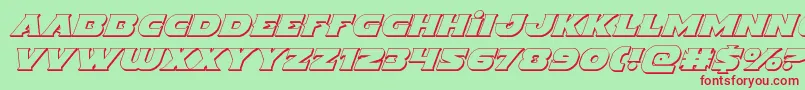 Indigodemon3Dital Font – Red Fonts on Green Background