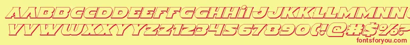 Indigodemon3Dital Font – Red Fonts on Yellow Background