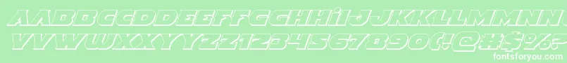 Indigodemon3Dital Font – White Fonts on Green Background