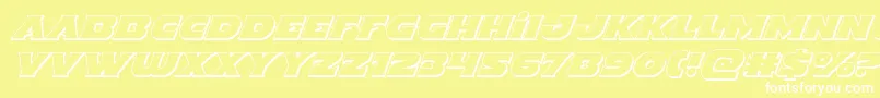 Indigodemon3Dital Font – White Fonts on Yellow Background