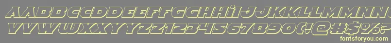 Indigodemon3Dital Font – Yellow Fonts on Gray Background