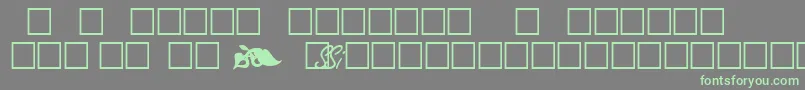 VeracityornamentssskRegular-fontti – vihreät fontit harmaalla taustalla