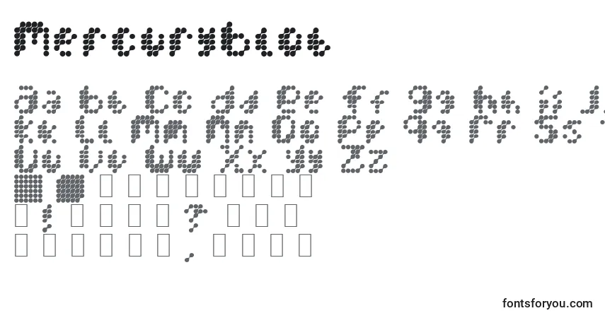 Schriftart MercuryBlob – Alphabet, Zahlen, spezielle Symbole