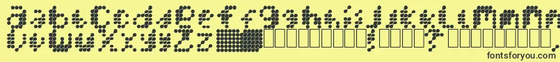MercuryBlob Font – Black Fonts on Yellow Background