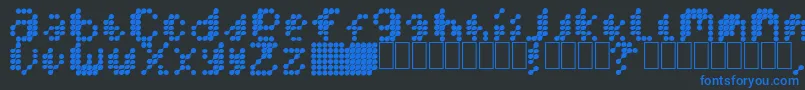 MercuryBlob Font – Blue Fonts on Black Background