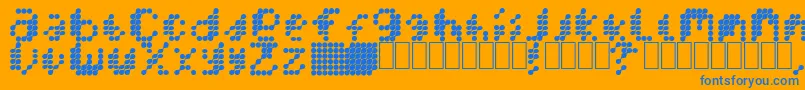 MercuryBlob Font – Blue Fonts on Orange Background