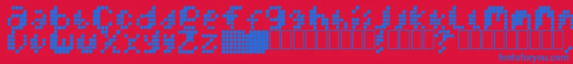 MercuryBlob Font – Blue Fonts on Red Background