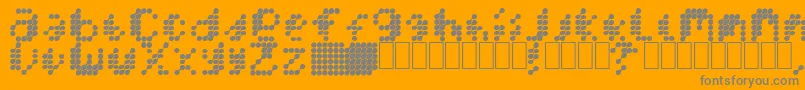 MercuryBlob Font – Gray Fonts on Orange Background