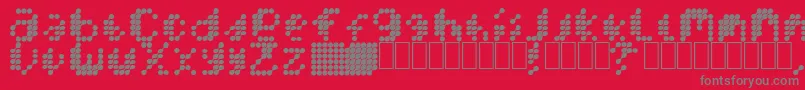 MercuryBlob Font – Gray Fonts on Red Background