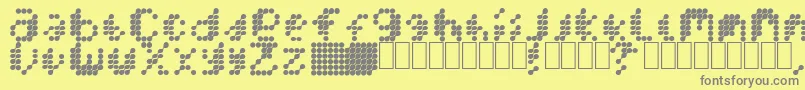 MercuryBlob Font – Gray Fonts on Yellow Background