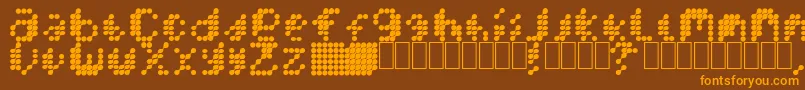 MercuryBlob Font – Orange Fonts on Brown Background