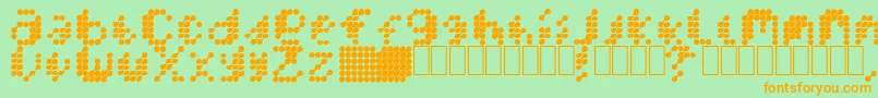 MercuryBlob Font – Orange Fonts on Green Background