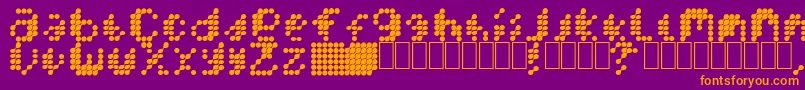 MercuryBlob Font – Orange Fonts on Purple Background