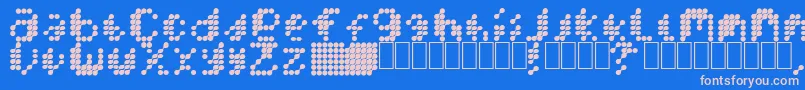 MercuryBlob Font – Pink Fonts on Blue Background