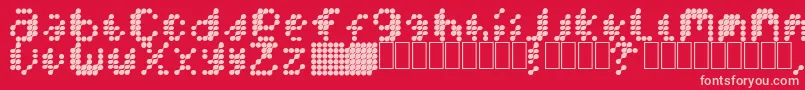 MercuryBlob Font – Pink Fonts on Red Background