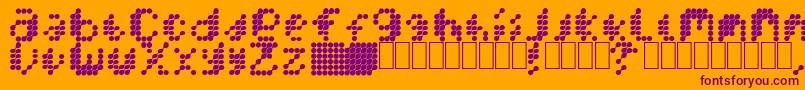MercuryBlob Font – Purple Fonts on Orange Background