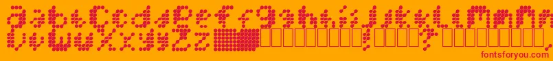 MercuryBlob Font – Red Fonts on Orange Background