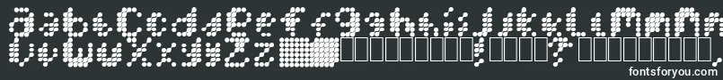 フォントMercuryBlob – 黒い背景に白い文字