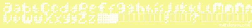 MercuryBlob Font – White Fonts on Yellow Background