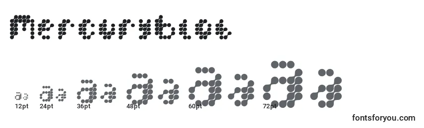 Größen der Schriftart MercuryBlob