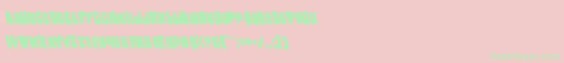 Nobodyhomeleft Font – Green Fonts on Pink Background