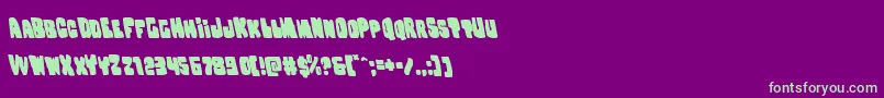 Nobodyhomeleft Font – Green Fonts on Purple Background